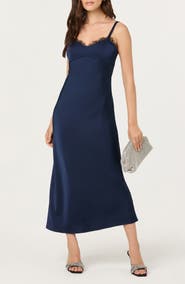 ASTR the Label Naveah Lace Trim Slipdress