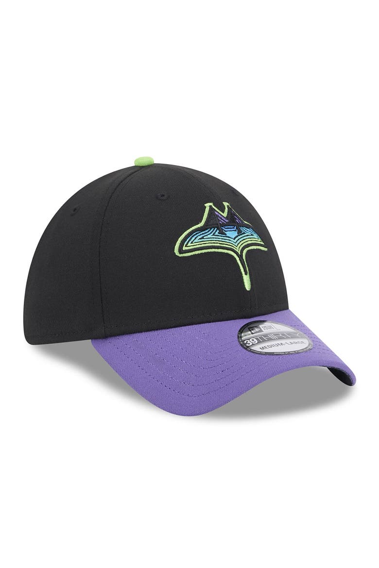 Men's New Era Black Tampa Bay Rays 2024 City Connect 39THIRTY Flex Fit Hat, Alternate, color, Black