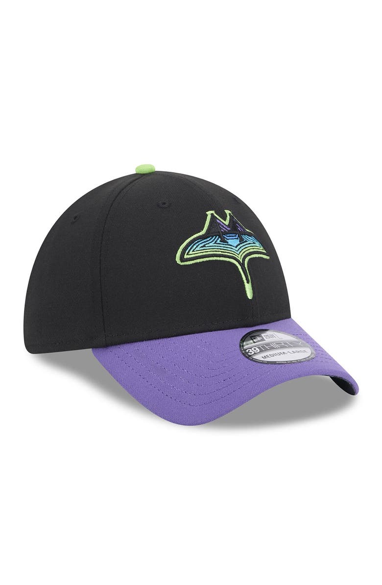 New Era Men's New Era Black Tampa Bay Rays 2024 City Connect 39THIRTY Flex Fit Hat, Alternate, color, Black