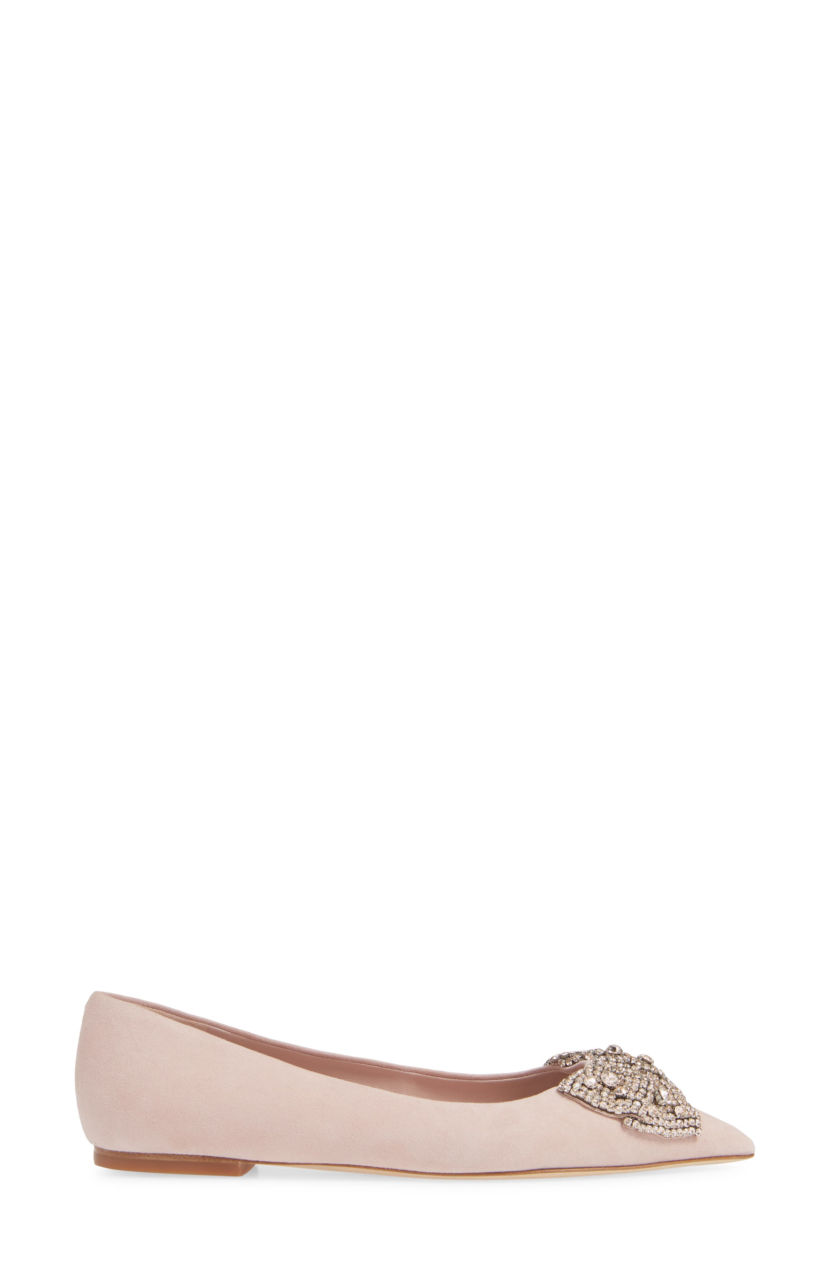 Tory Burch Esme Crystal Bow Flat, Alternate, color, 
