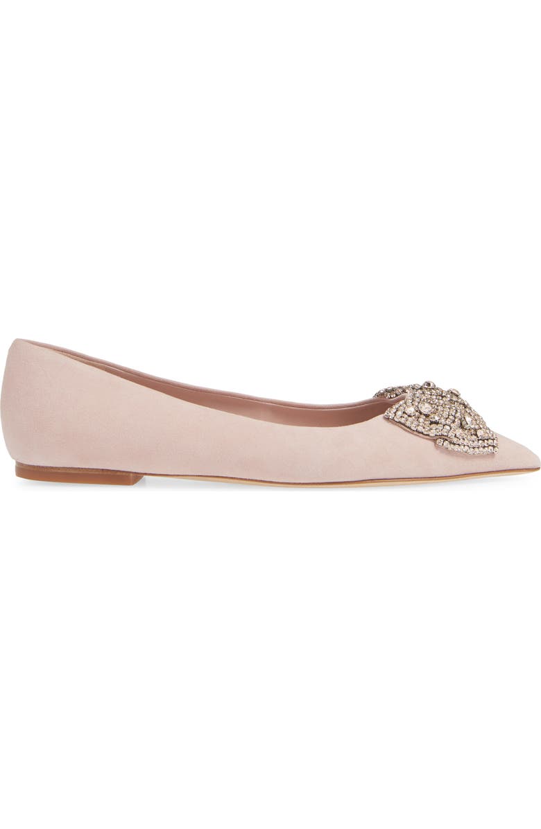 Tory Burch Esme Crystal Bow Flat, Alternate, color,