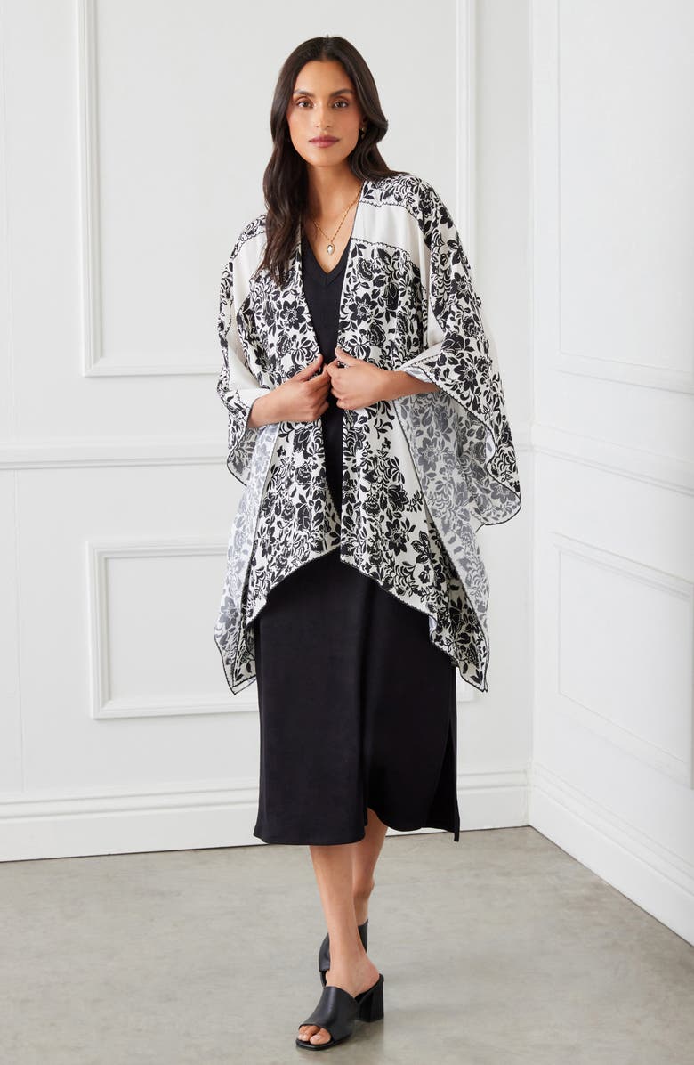 Karen Kane Open Front Jacket, Alternate, color, Print