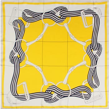Pure Silk Printed Designer Square Scarf 53x53cm/21