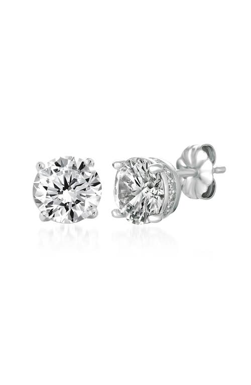Crislu Brilliant Cubic Zirconia Stud Earrings In Metallic