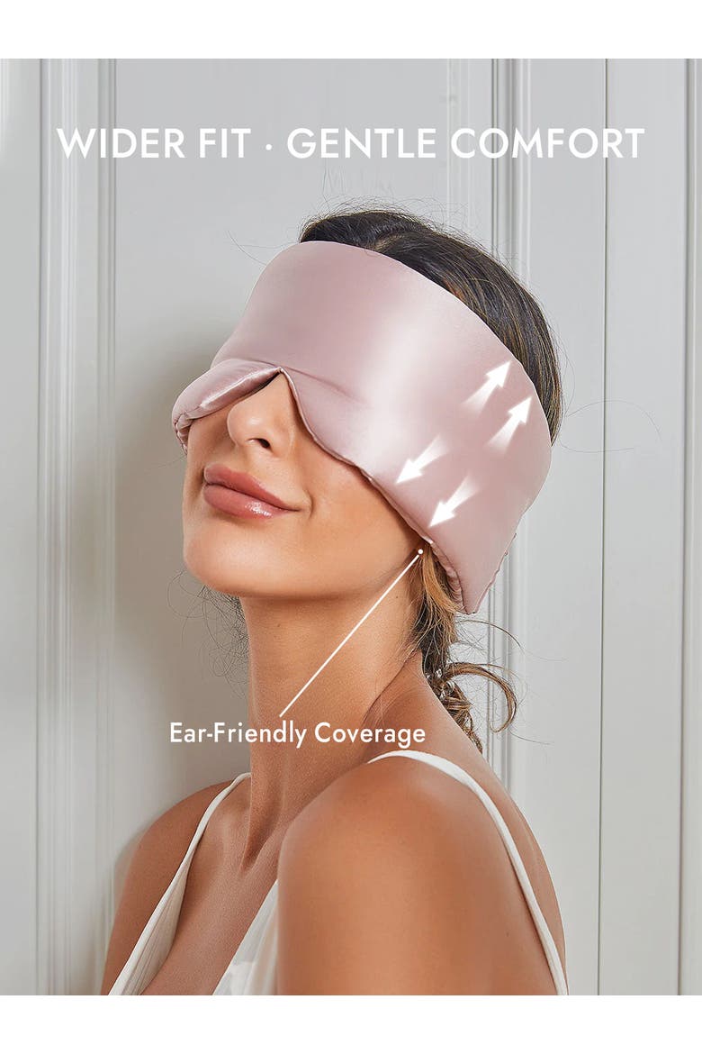 Elegant One Piece Silk Sleep Eye Mask, Alternate, color, LightPink