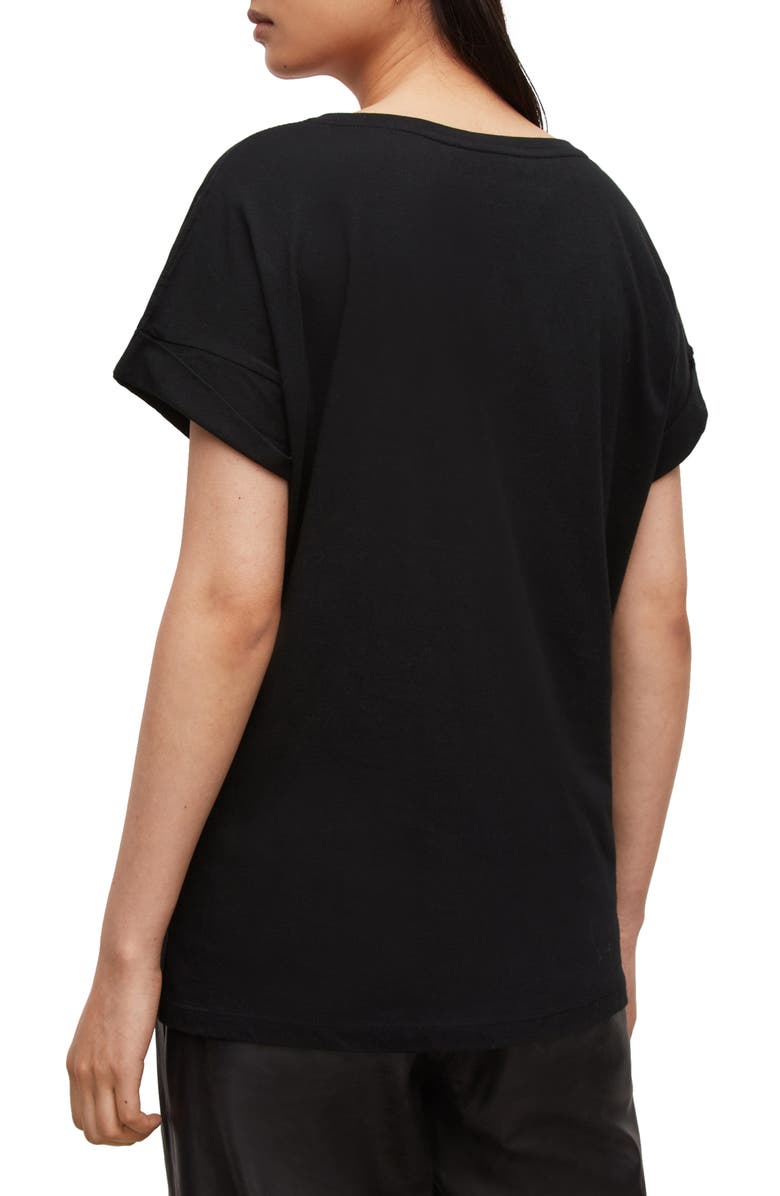 AllSaints Clavon Imogen Cotton Graphic Tee, Alternate, color,