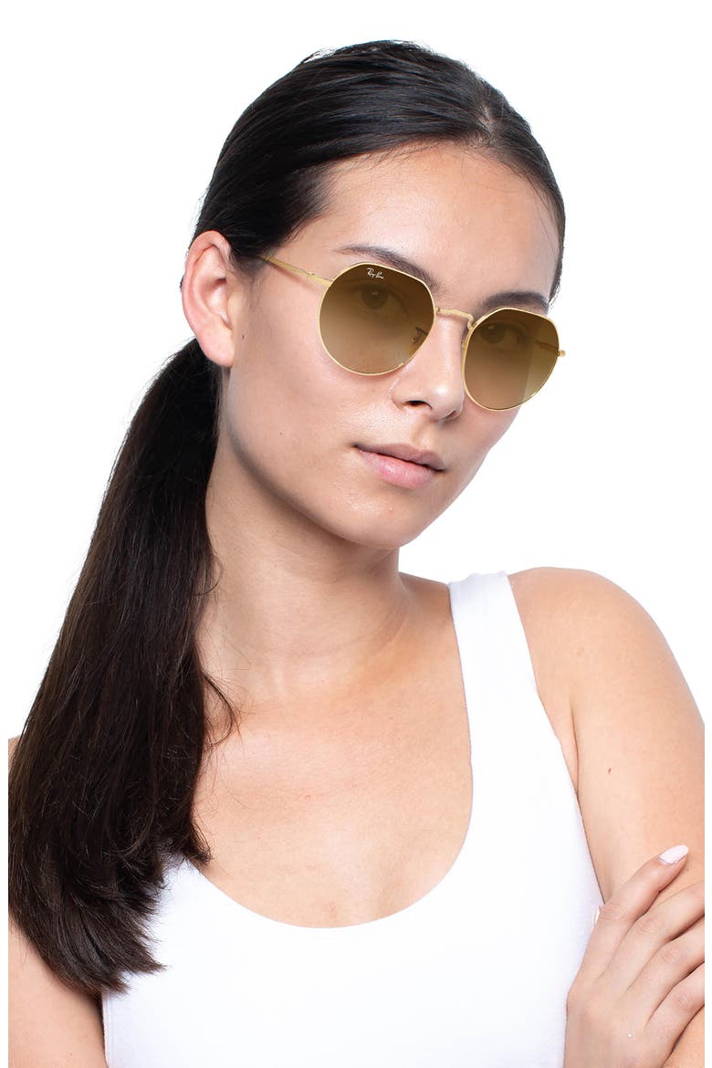 Jack 53mm Round Sunglasses, Alternate, color, ARISTA / CLEAR GRADIENT BROWN