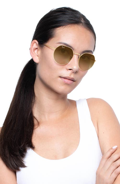 Ray Ban Ray-ban Jack 53mm Round Sunglasses In Brown