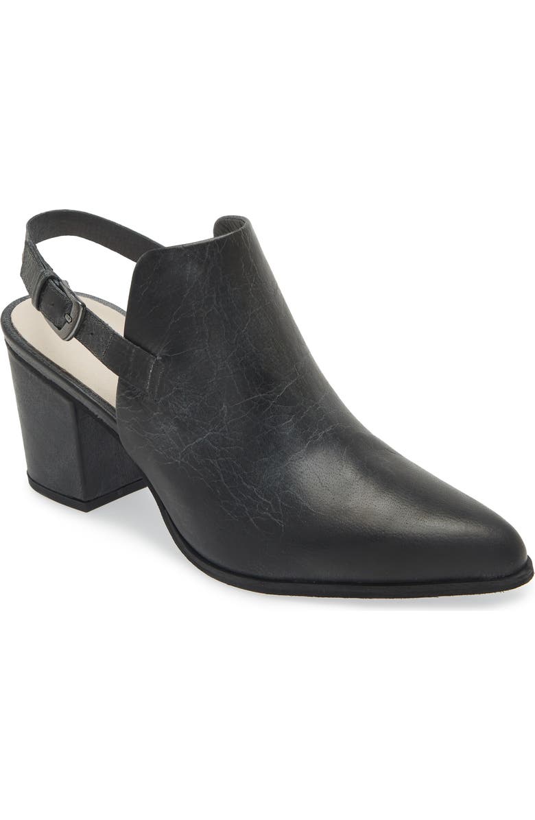 Chocolat Blu Eldorado Slingback Pointed Toe Mule, Main, color, Black Leather