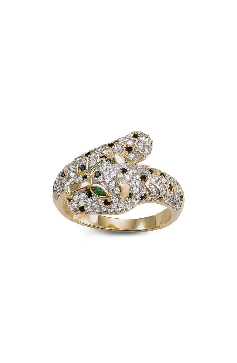 FZN Pavé Cubic Zirconia Panther Bypass Ring, Alternate, color, 