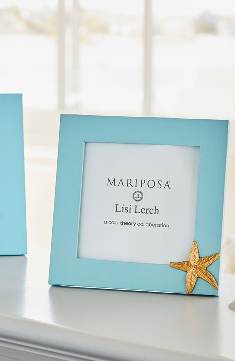 Mariposa Starfish Blue 4 x 4-Inch Picture Frame, Alternate, color, Blue