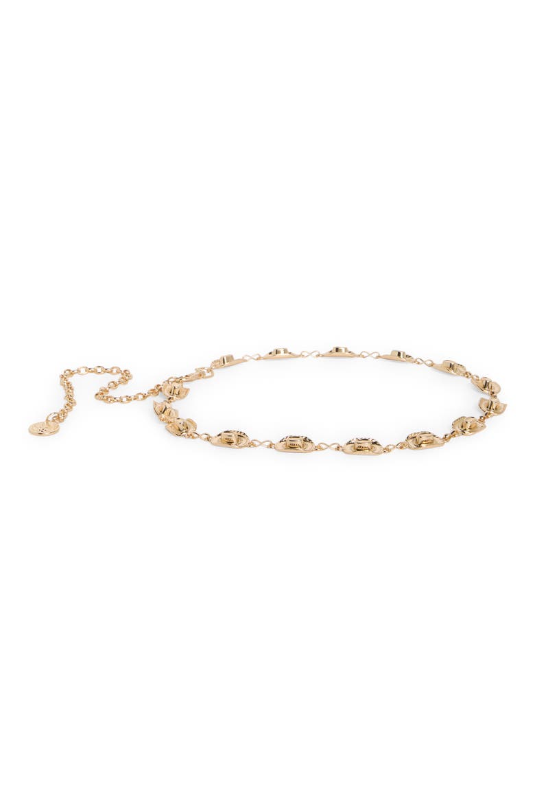 Western Hat Chain Link Belt, Main, color, GOLD