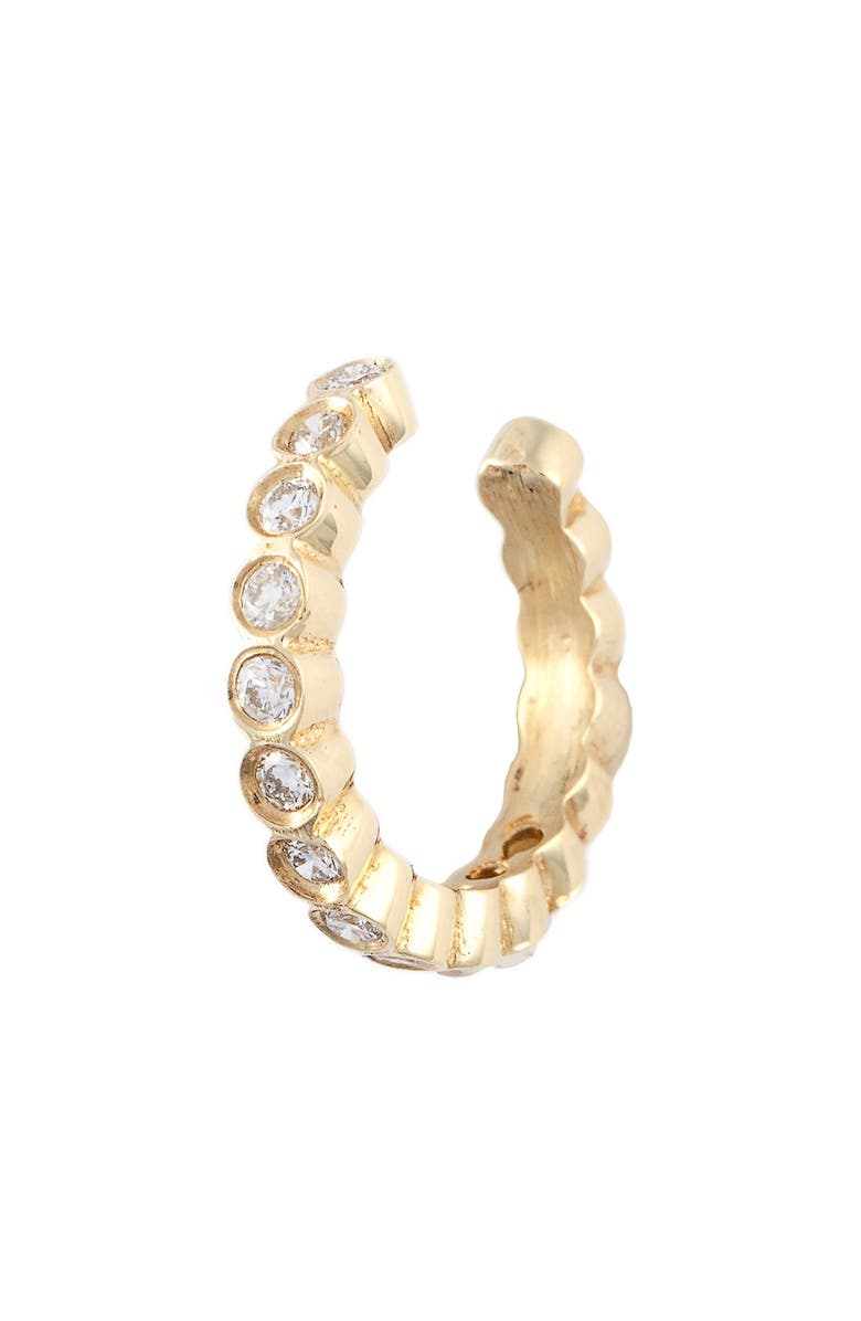 Zoë Chicco Diamond Bezel Ear Cuff, Main, color, 