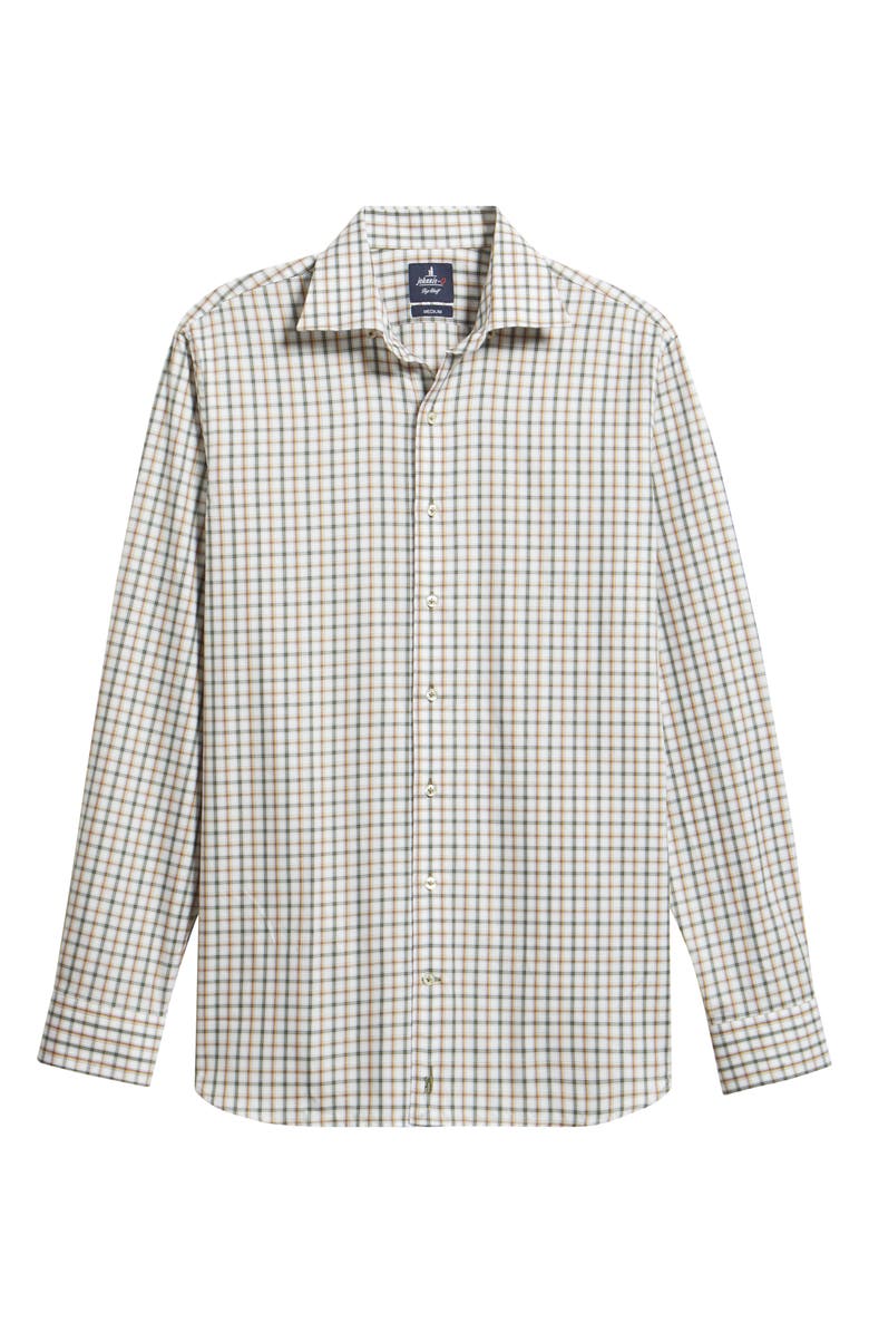 johnnie-O Chiles Check Cotton Button-Down Shirt, Alternate, color, Forest