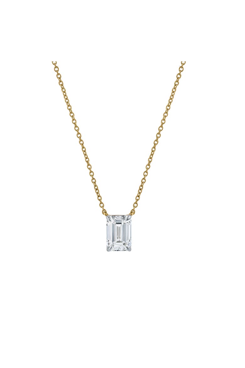 Emerald Elegance 14K Gold Lab Grown Diamond Necklace - 0.75 ct, Main, color, 14K Yellow Gold