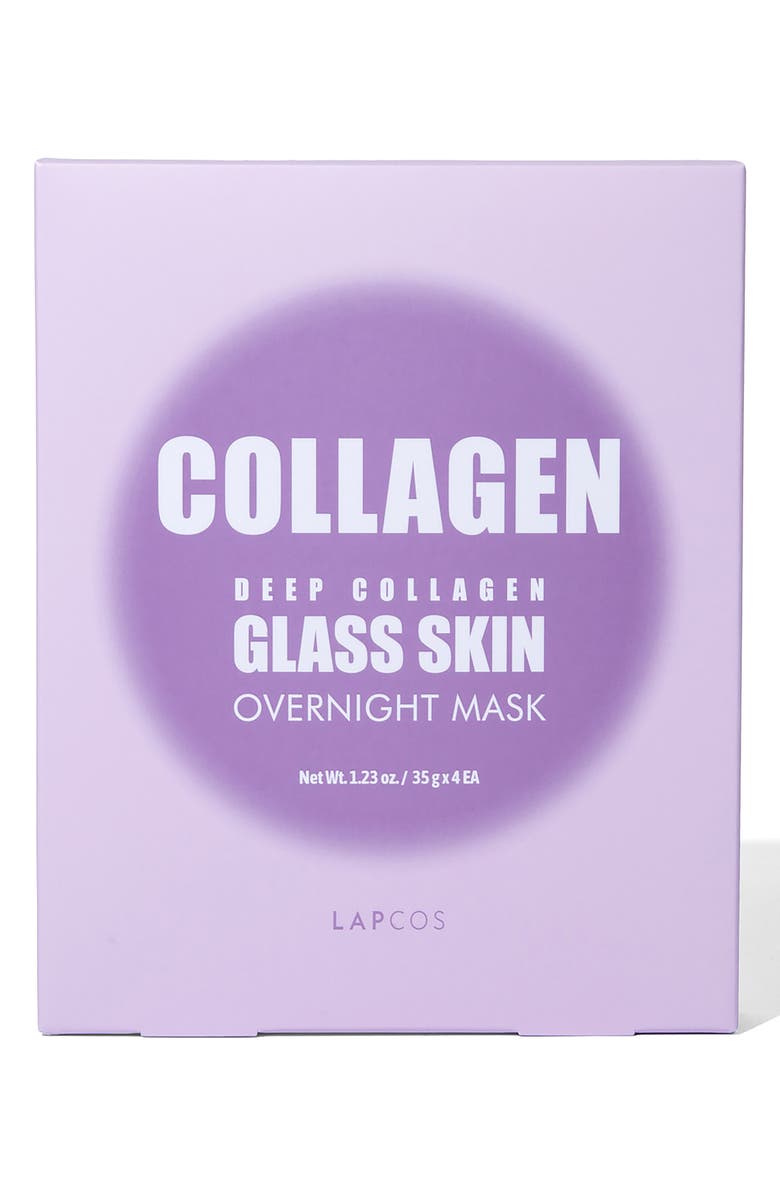 LAPCOS Deep Collagen Glass Skin Overnight Sheet Mask, Main, color, Purple