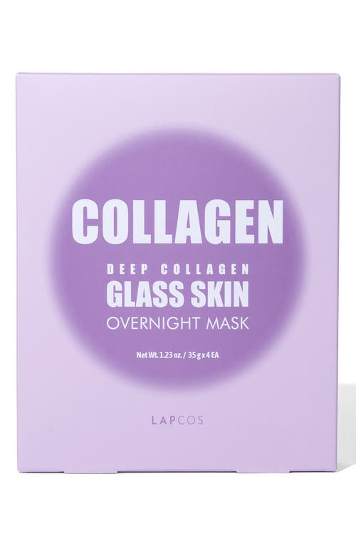 Lapcos Deep Collagen Glass Skin Overnight Sheet Mask In Purple