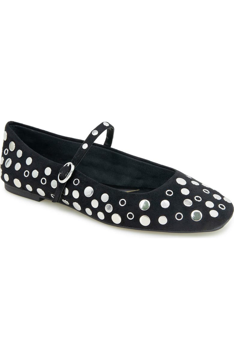 Kenneth Cole Jasper Stud Mary Jane Flat, Main, color, Black