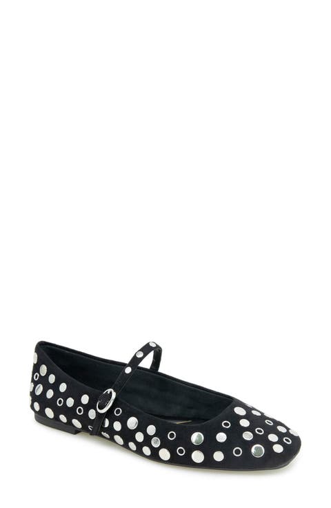 Jasper Stud Mary Jane Flat (Women)