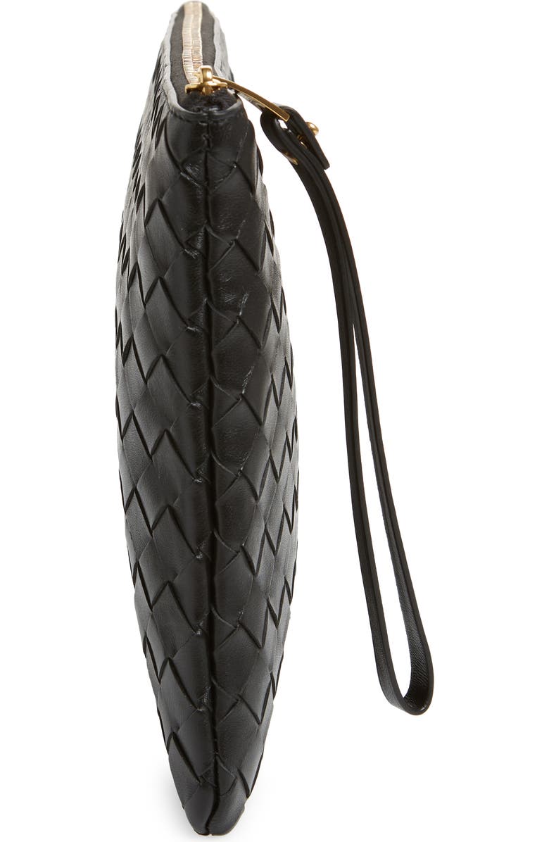 Bottega Veneta Intrecciato Leather Pouch, Alternate, color,