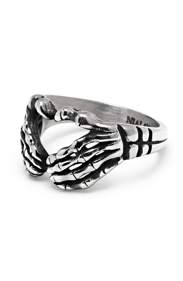 Nialaya Vintage Skeleton Ring, Alternate, color, Silver
