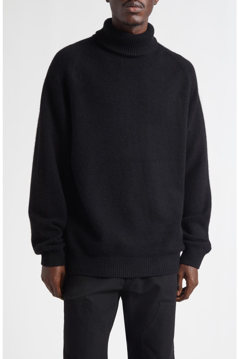 BF Cashmere & Wool Turtleneck Sweater, Main, color, BLACK