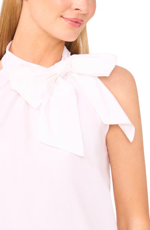 Cece Bow Halter Top In White
