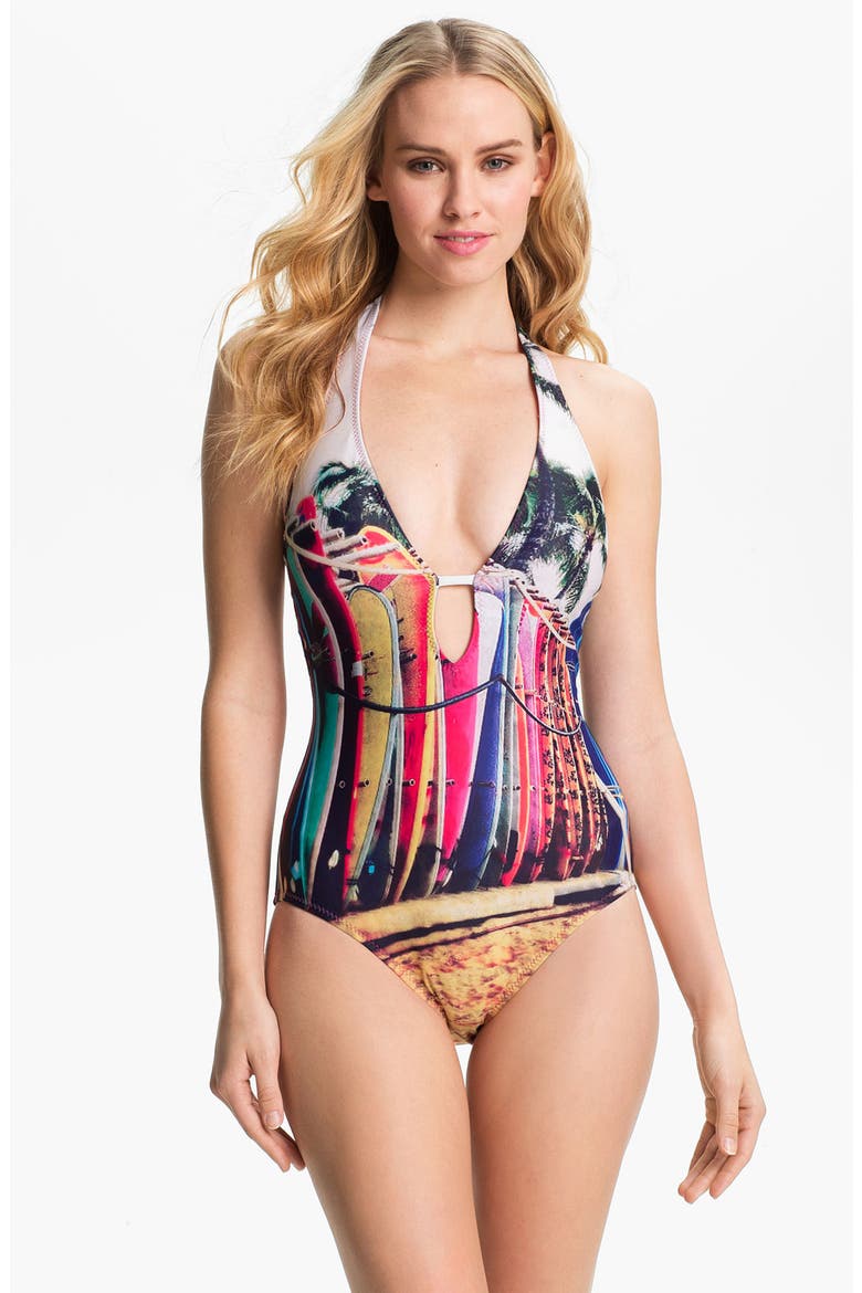'Vintage Surf' One Piece Swimsuit, Alternate, color, MULTI