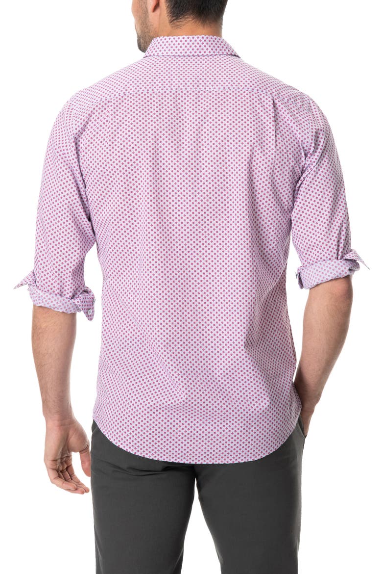 Green Bay Floral Button-Up Shirt, Alternate, color, CORNFLOWER