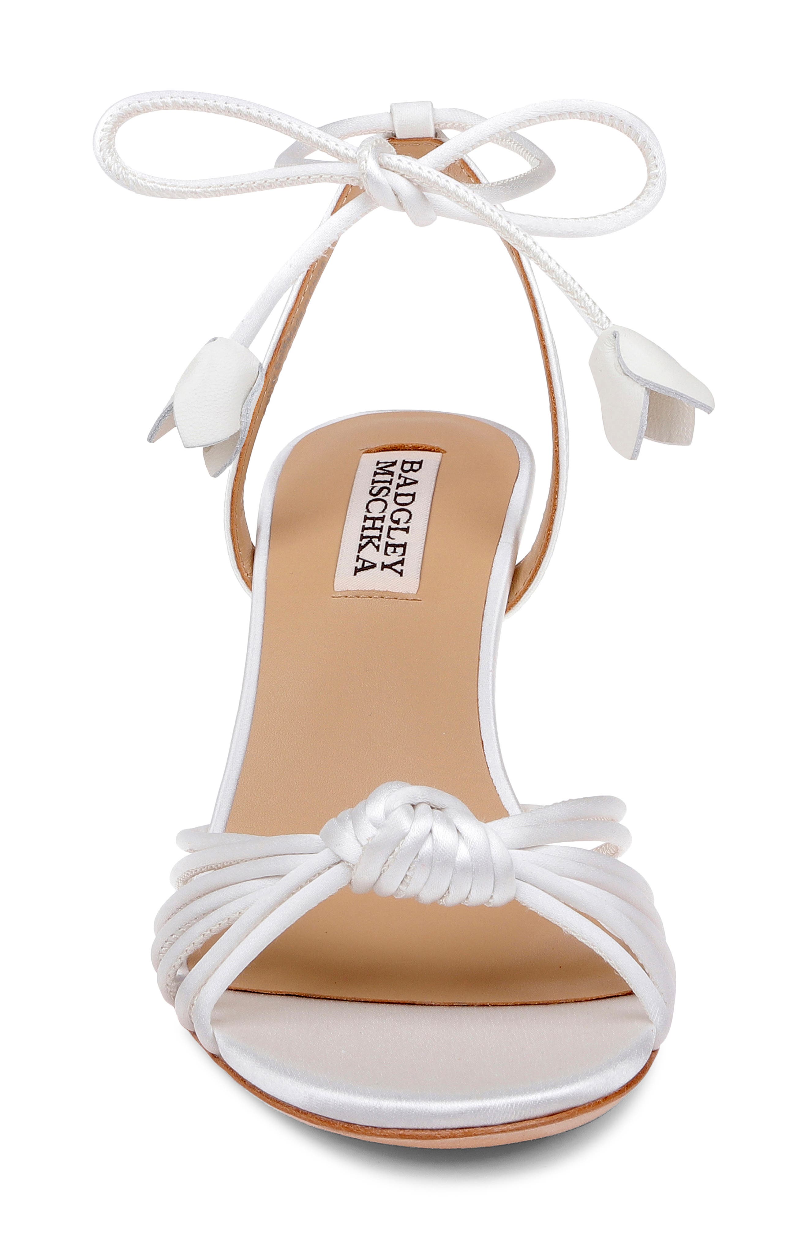 Yelena Ankle Wrap Sandal, Alternate, color, WHITE SATIN