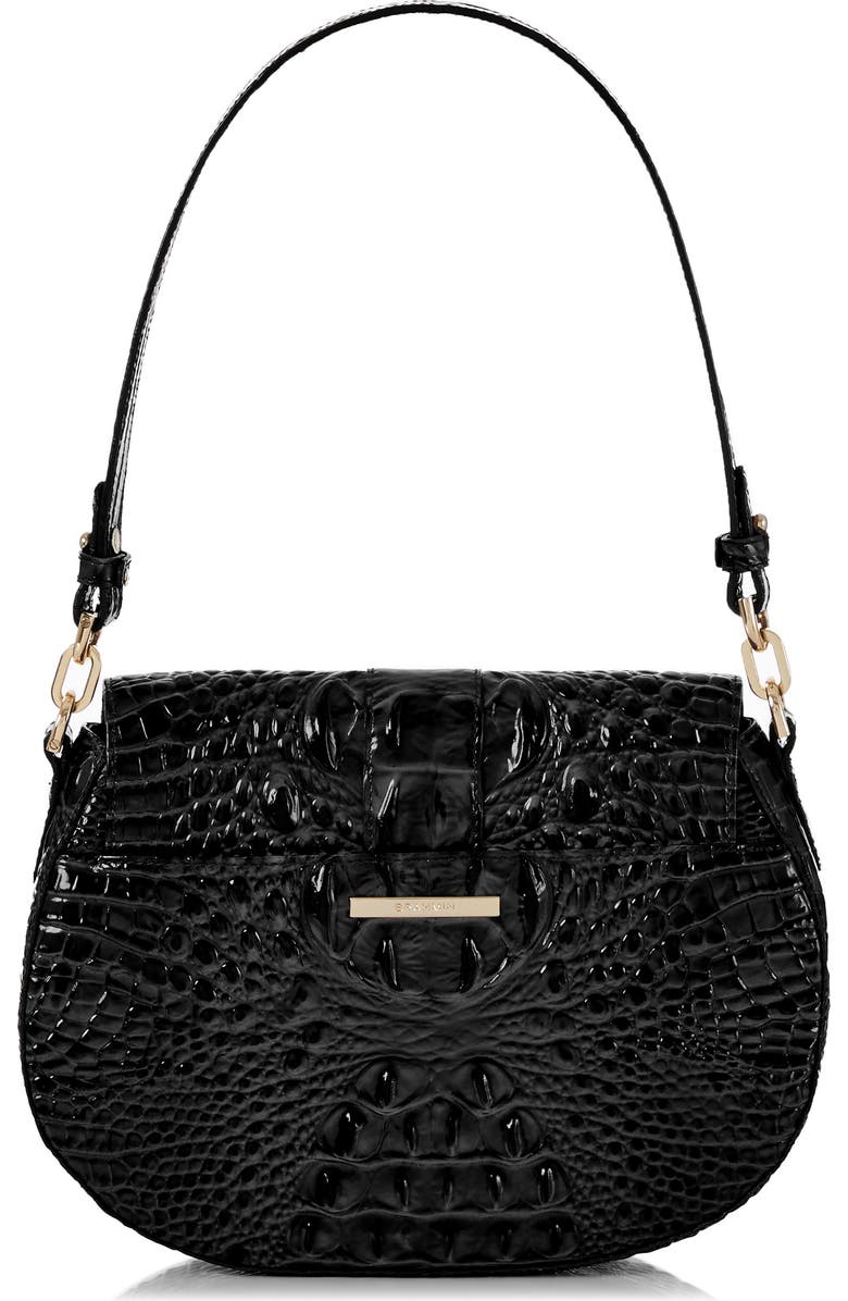 Brahmin Cynthia Croc Embossed Leather Shoulder Bag, Alternate, color,