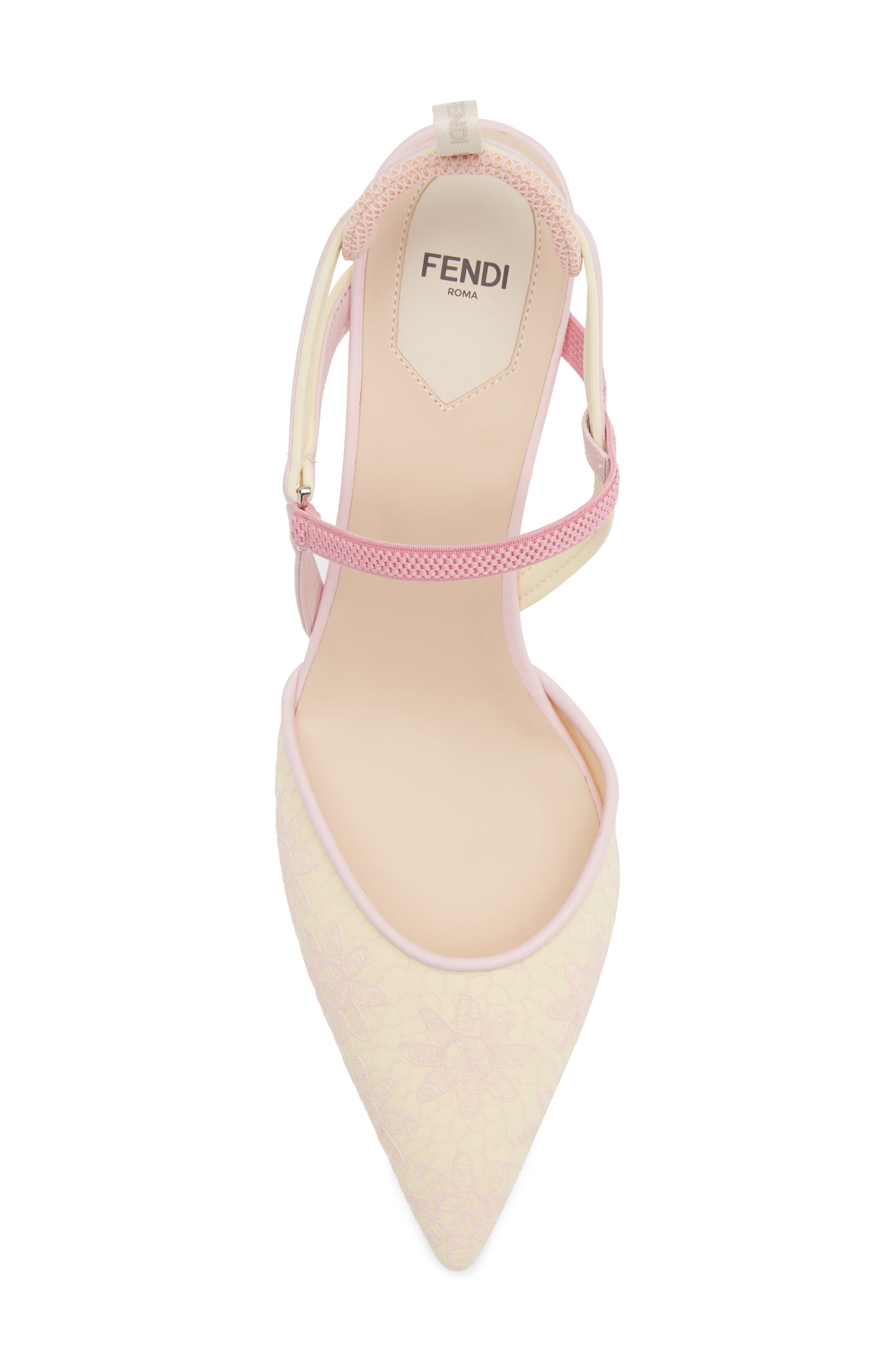 Colibri Floral Slingback Pointed Toe Pump, Alternate, color, LIME GERBERA