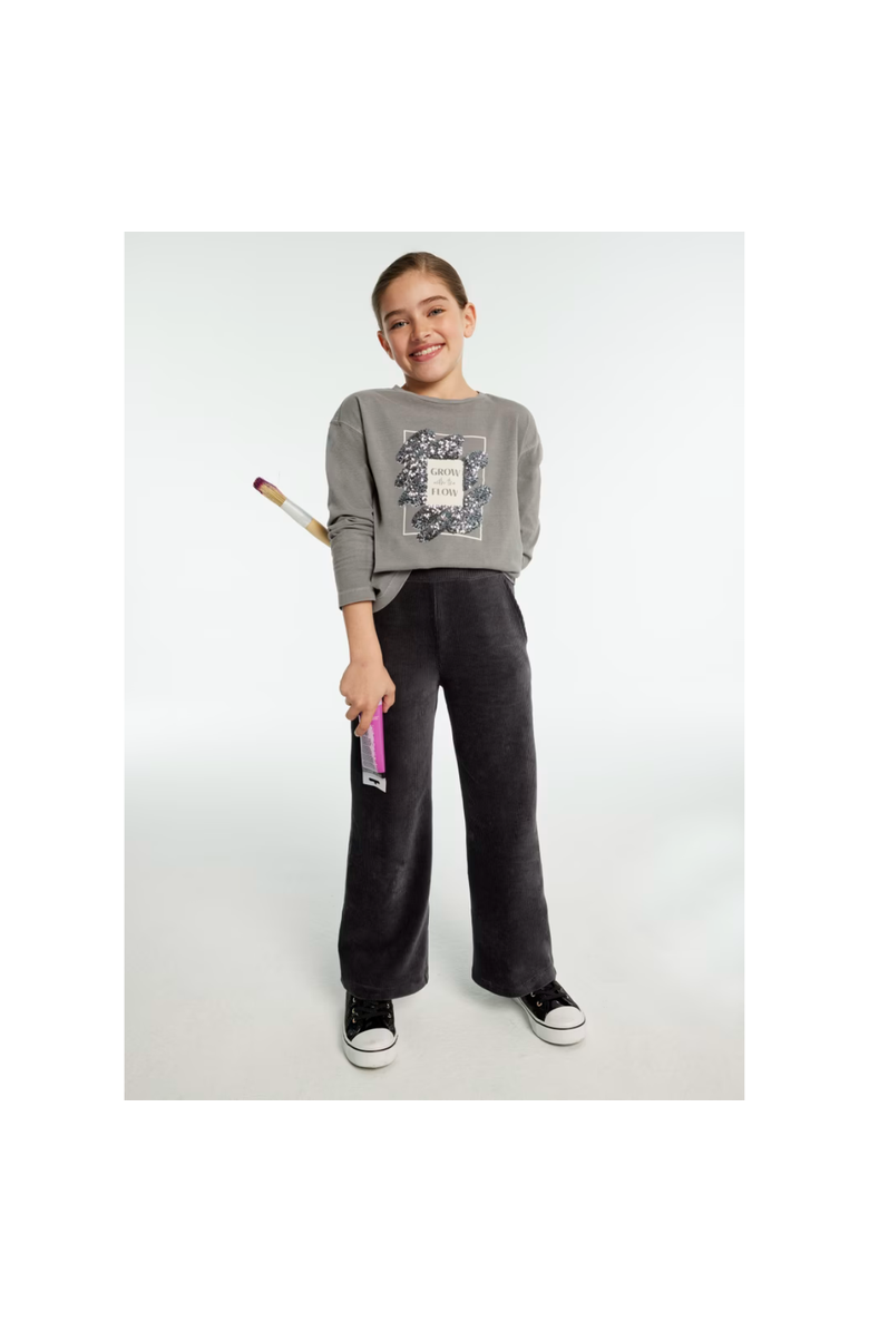 Mayoral Corduroy Flared Trousers, Alternate, color, Black