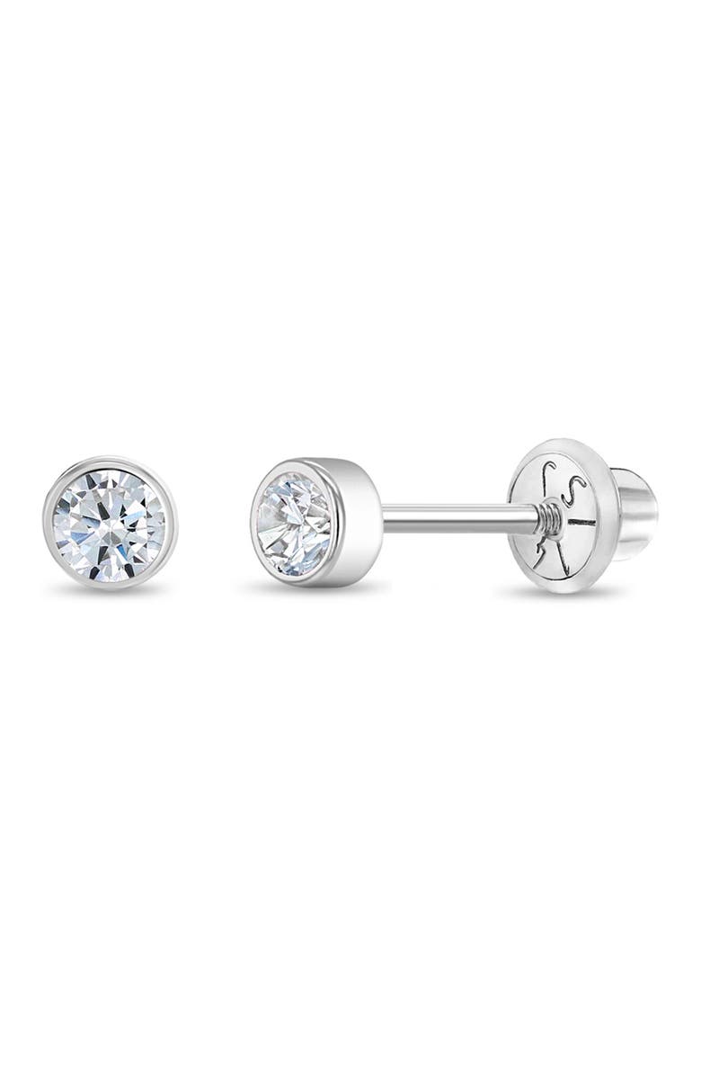 In Season Jewelry 14k Bezel Cubic Zirconia Earrings, Main, color, April