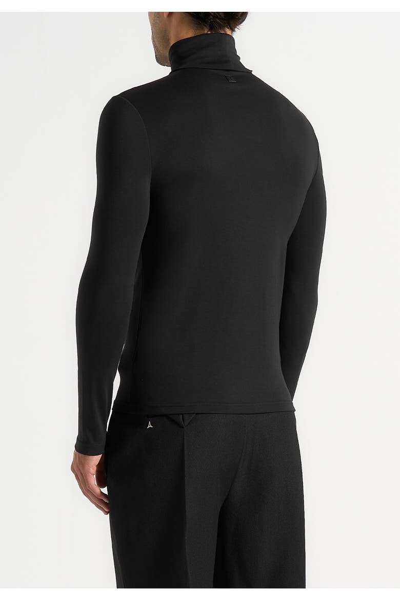 Long Sleeve Roll Neck Top, Alternate, color, Black