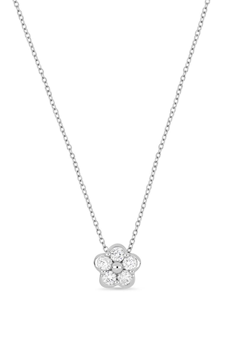 Getty 18k Gold Diamond Pendant Necklace, Main, color, 18KW