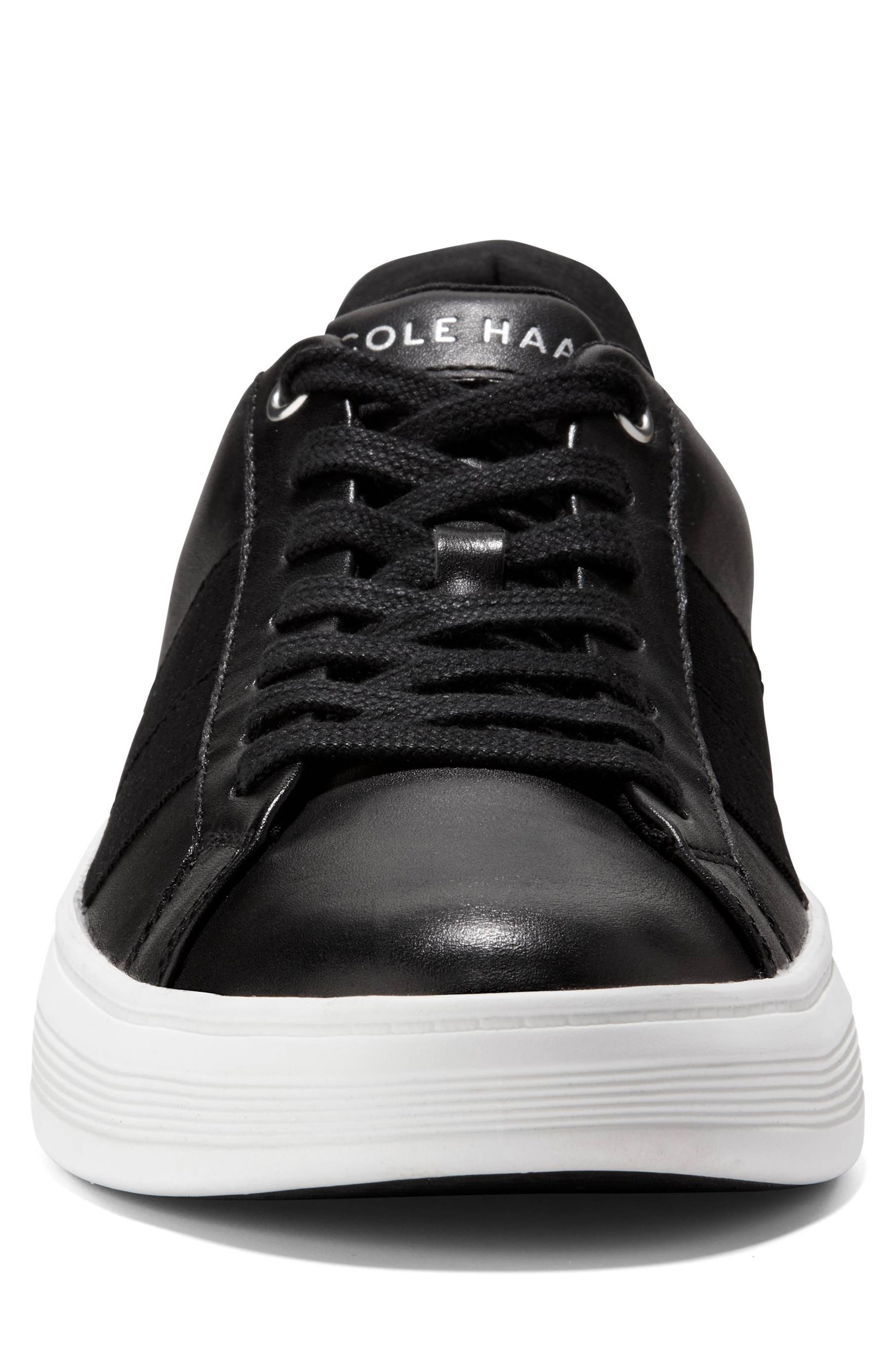 Cole Haan Grand Crosscourt Premier Sneaker - Wide Width Available, Alternate, color, Black/ White