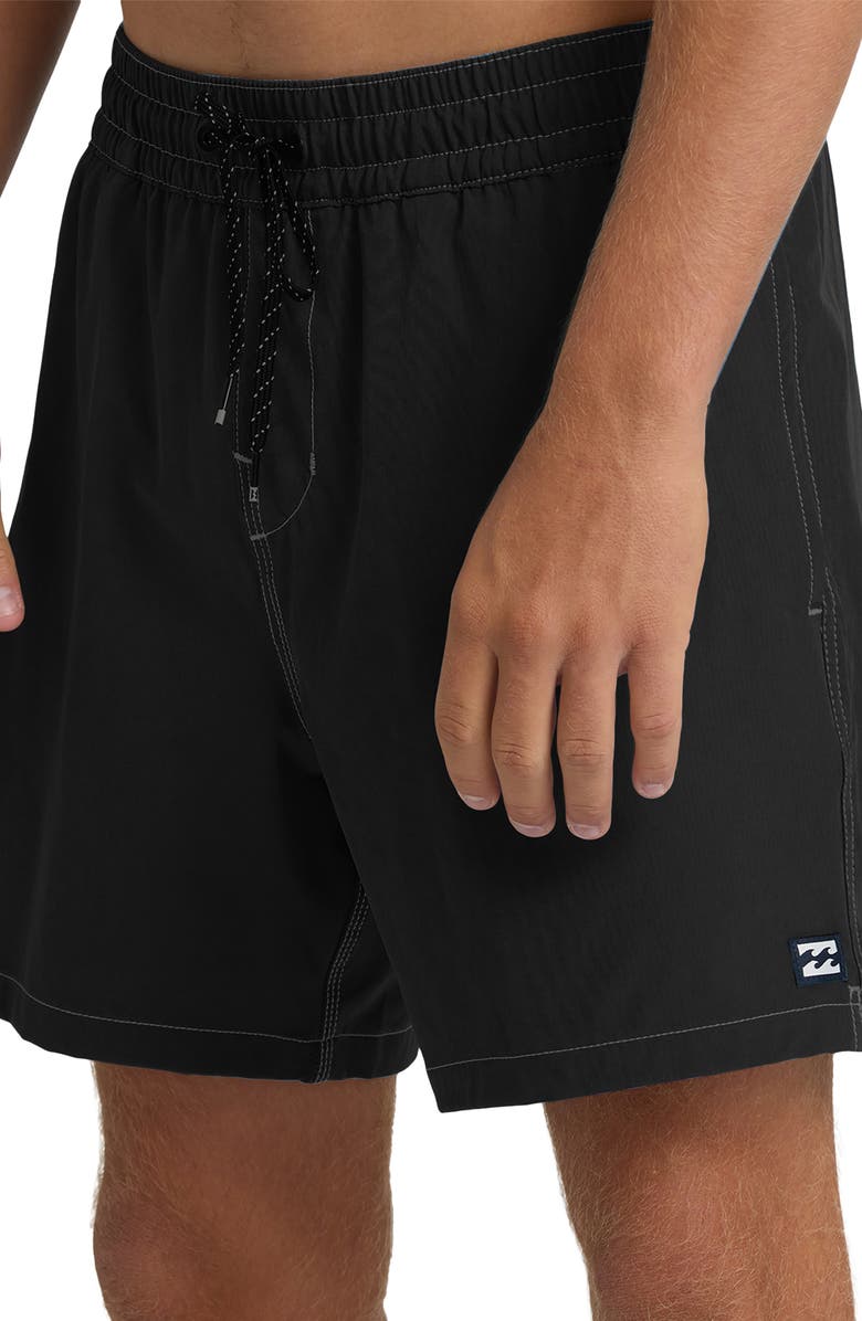 Billabong Lineup Solid LB Board Shorts, Alternate, color, Black