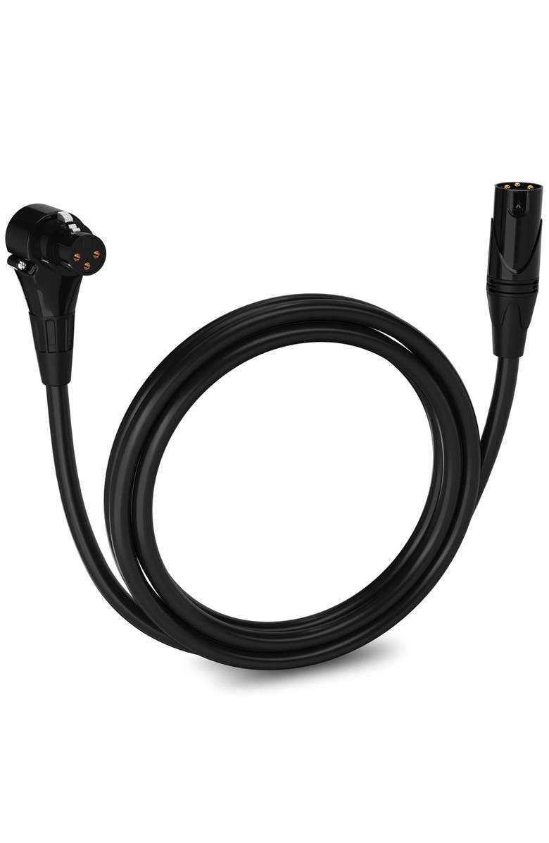 Lyxpro 6 ft Right Angle XLR Cable, Female to Male, 3 Pin Microphone Cable, Main, color, Black