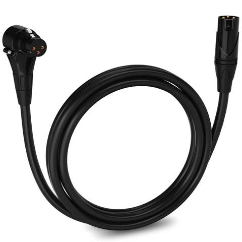 6 ft Right Angle XLR Cable, Female to Male, 3 Pin Microphone Cable