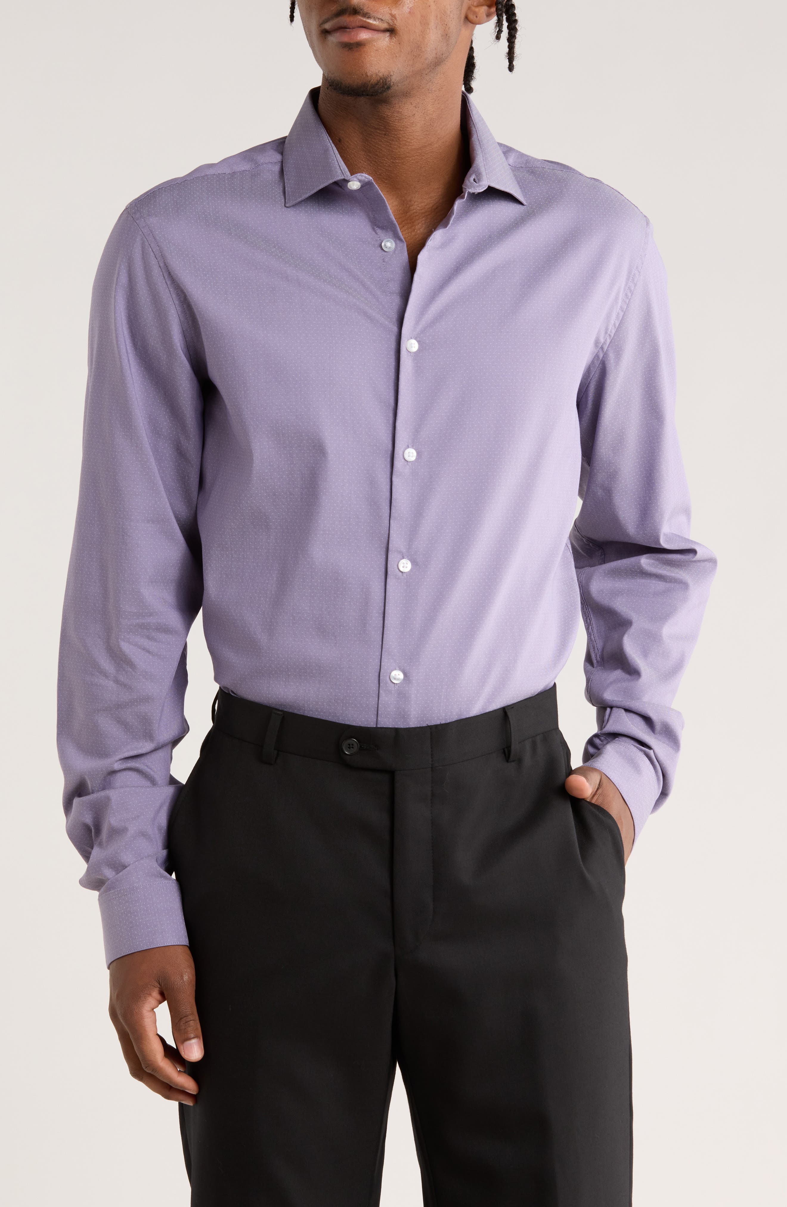 Calvin Klein Slim Fit All-Season Stretch Dress Shirt