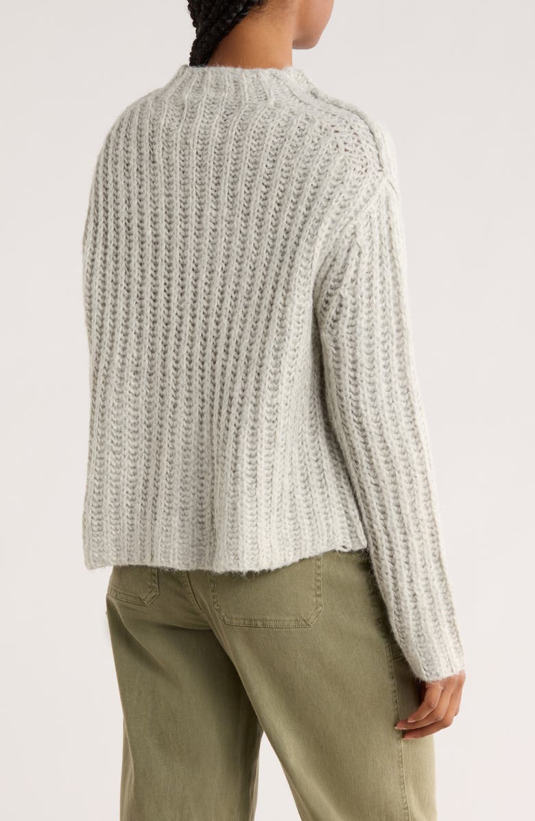 INDUSTRY REPUBLIC CLOTHING Funnel Neck Pullover Sweater, Alternate, color, Light Grey Heather