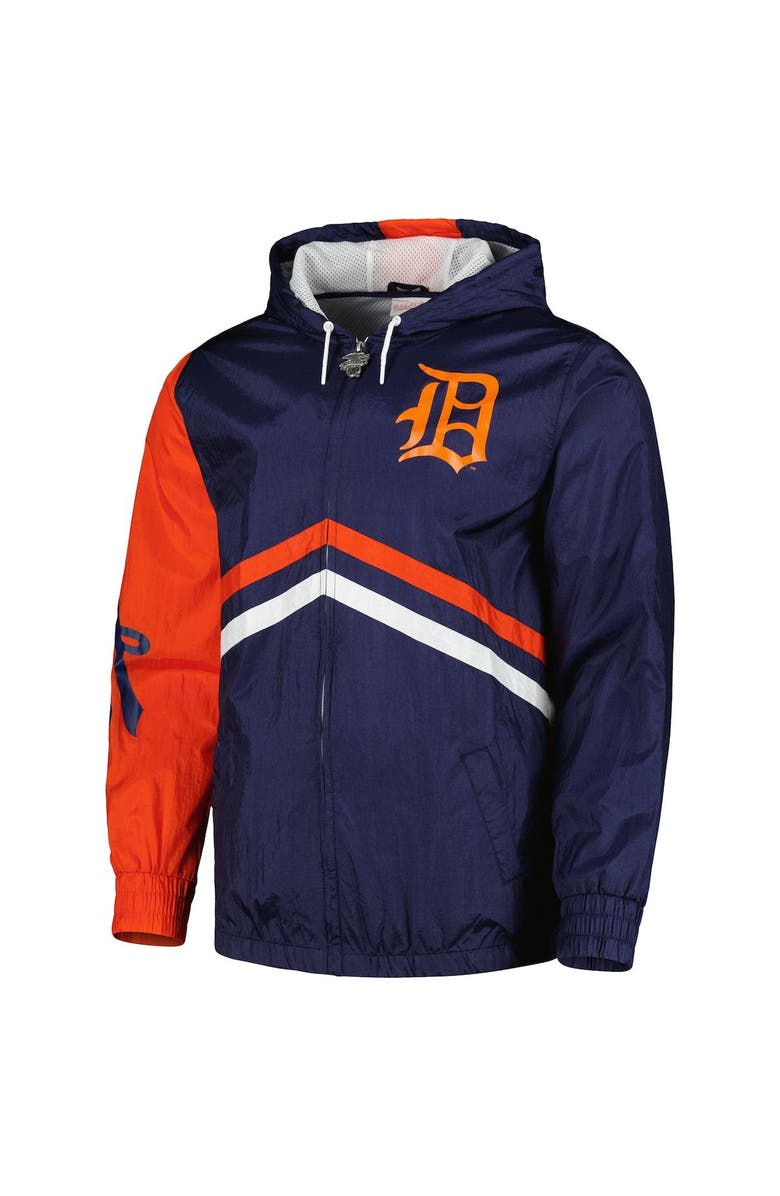 Mitchell & Ness Men's Mitchell & Ness  Navy Detroit Tigers Undeniable Full-Zip Hoodie Windbreaker Jacket, Alternate, color, 