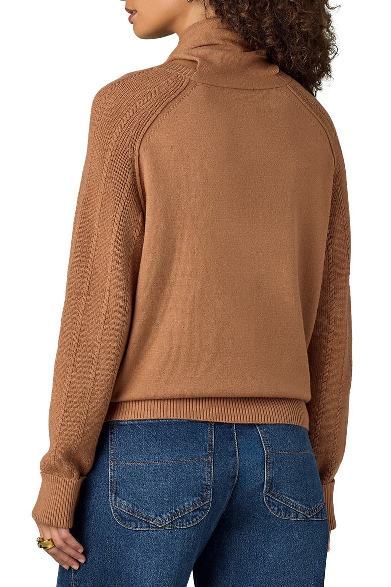 Tie Neck Sweater, Alternate, color, SAHARA SAND