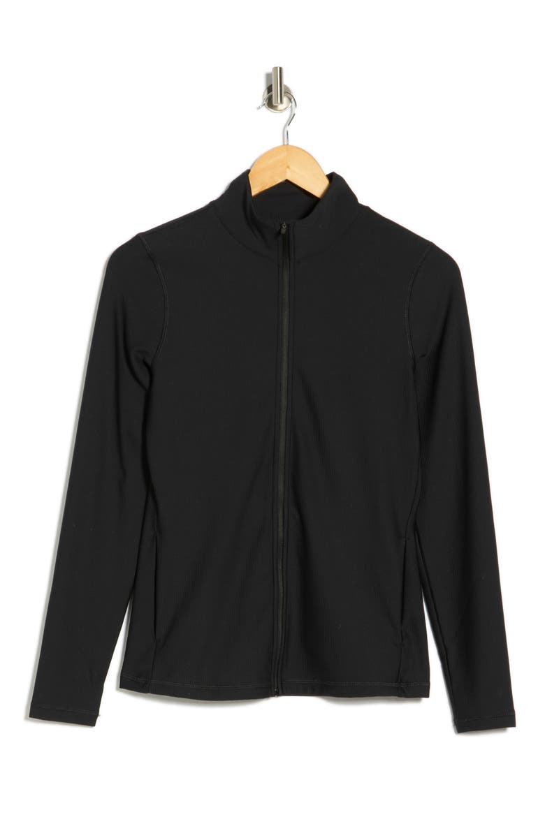 WonderLink RIb Cloud Drift Full-Zip Jacket, Alternate, color, BLACK