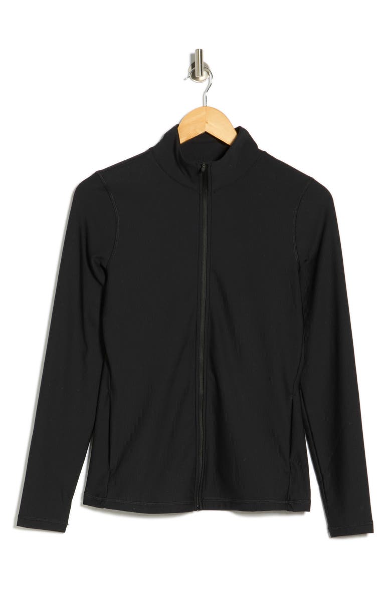 YOGALICIOUS WonderLink RIb Cloud Drift Full-Zip Jacket, Alternate, color, Black