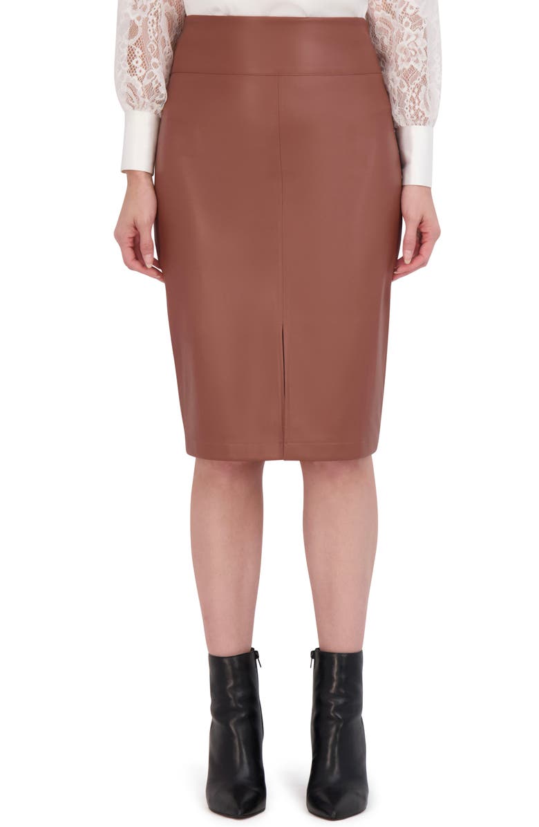 Ookie & Lala Supersoft Faux Leather Pencil Skirt, Main, color, 