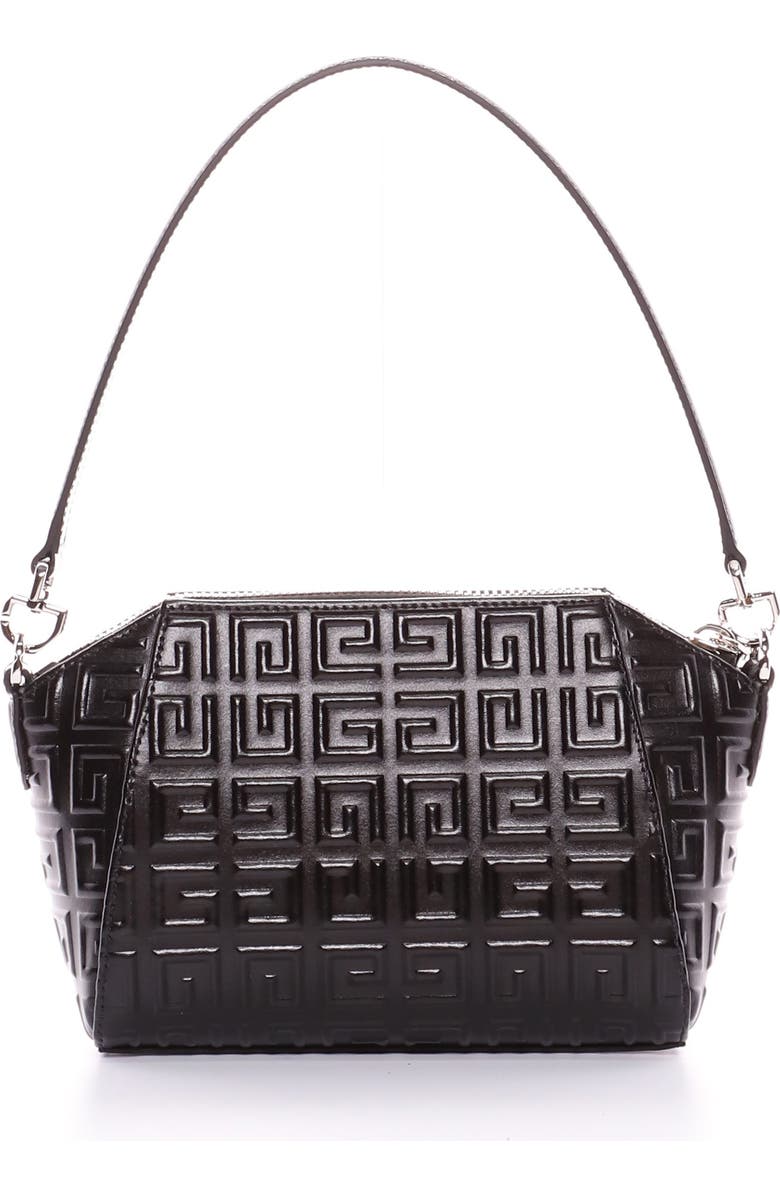 Givenchy Extra Small Antigona Logo Embossed Leather Bag, Alternate, color,