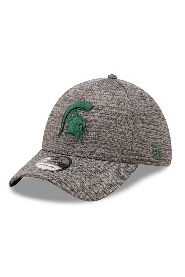 Men's New Era Heather Gray Michigan State Spartans Essential 39THIRTY Flex Hat, Alternate, color, Heather Gray