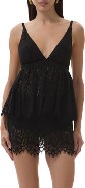 AFRM Declan Backless Lace Top